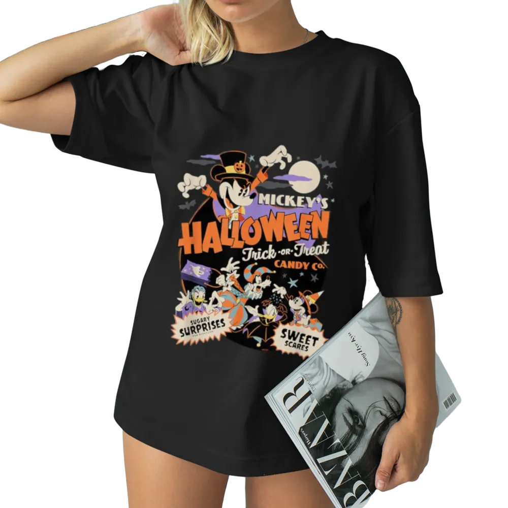 Trendy Mickey Halloween Graphic Tee | Perfect for Spooky Season Vibes