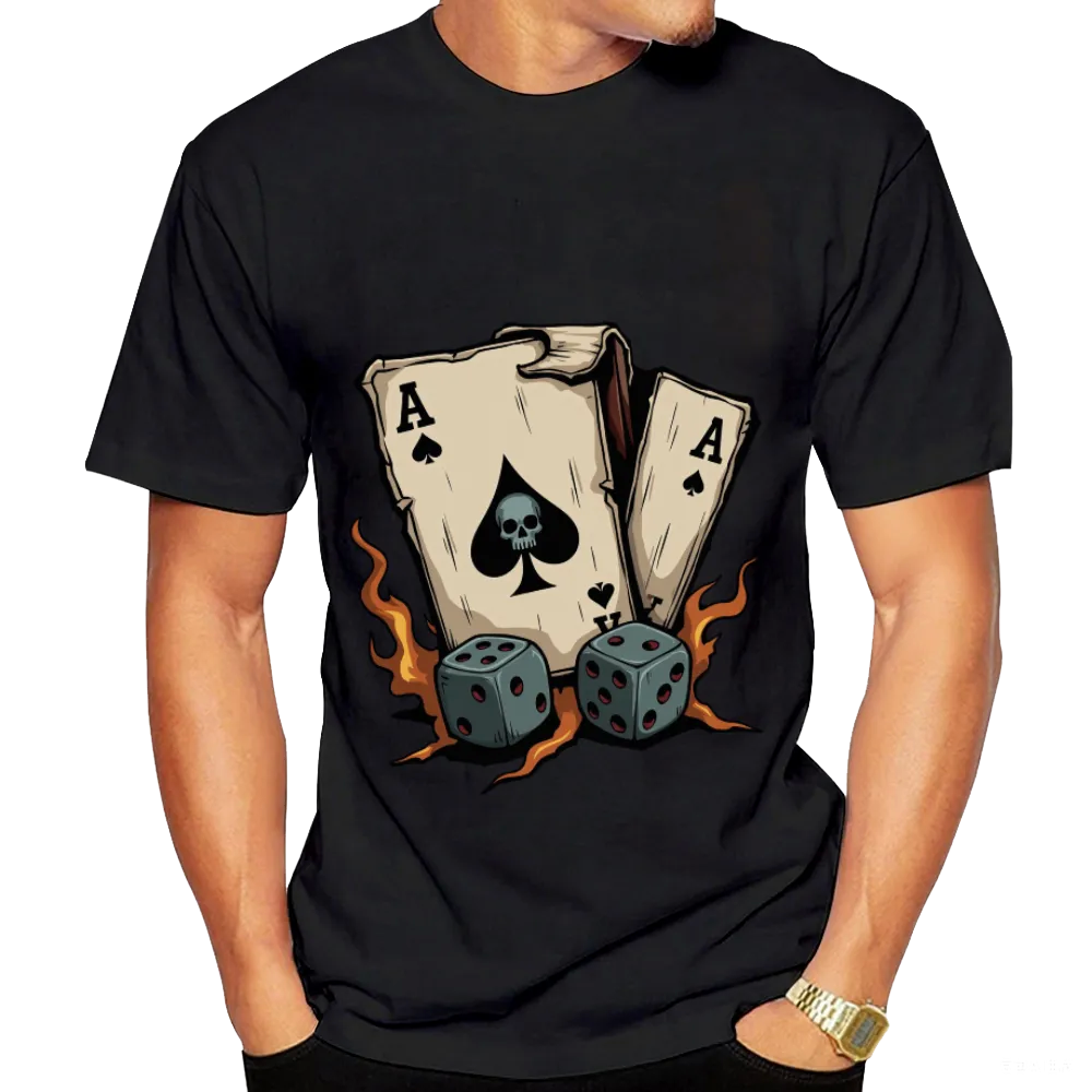 Vintage Ace of Spades & Dice Graphic Tee