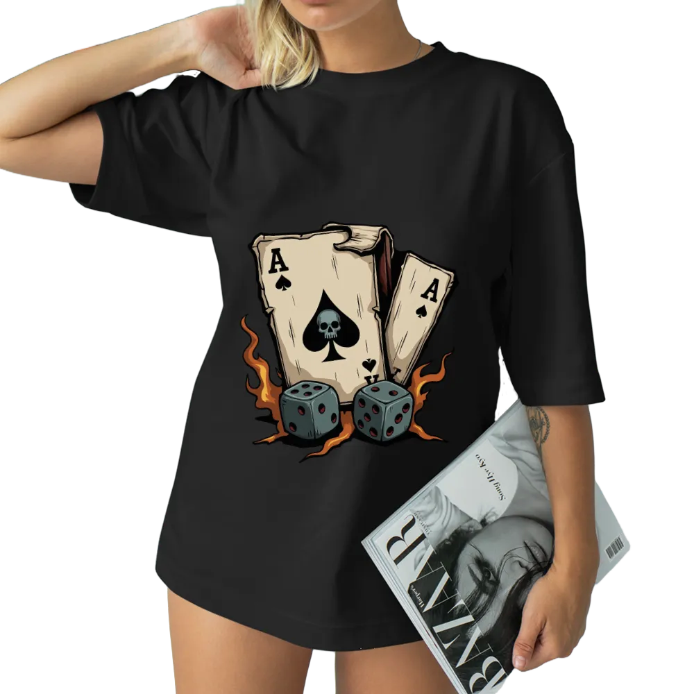 Vintage Ace of Spades & Dice Graphic Tee