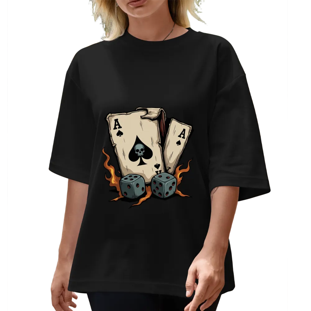 Vintage Ace of Spades & Dice Graphic Tee