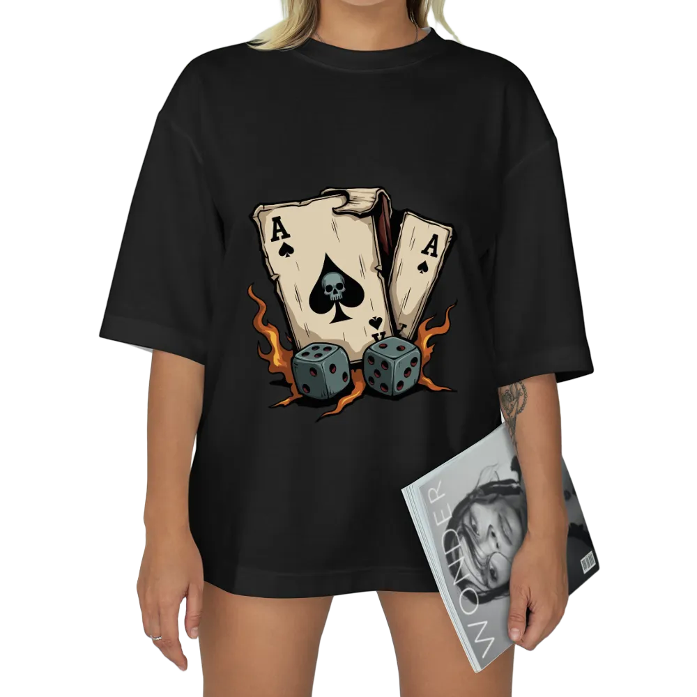 Vintage Ace of Spades & Dice Graphic Tee