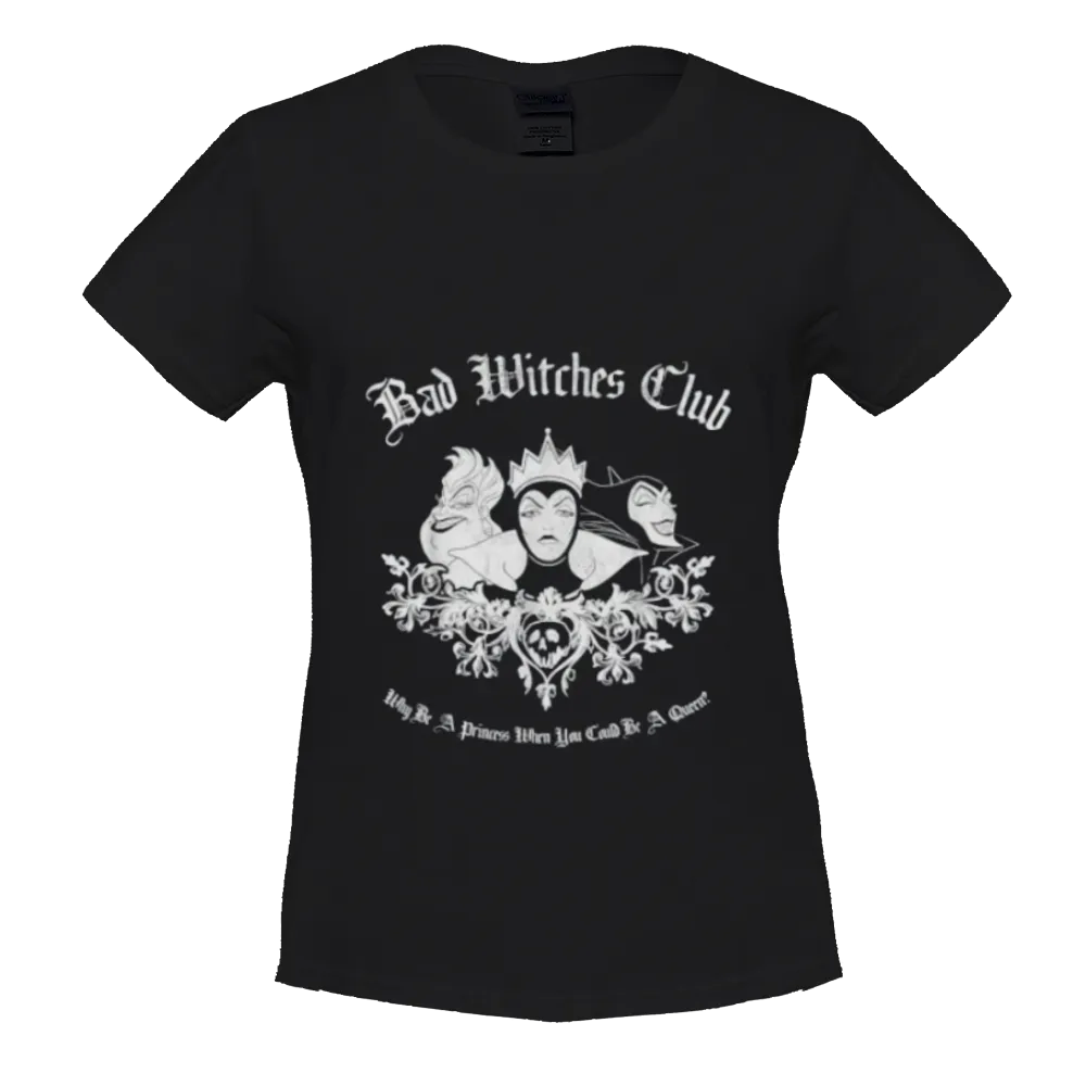 Disney Villains Bad Witches Club Group Shot Vintage T-Shirt