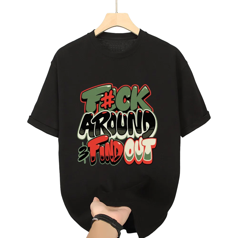 Edgy "F#ck Around & Find Out" Graffiti - Style Graphic Tee