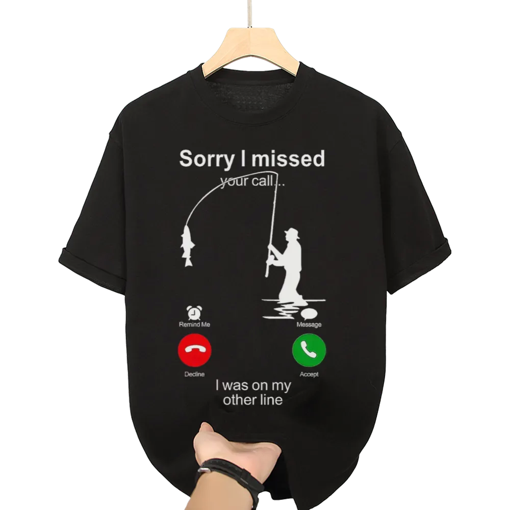 Hilarious Fishing - Themed "Missed Call" T - Shirt | TikTok - Ready Humor