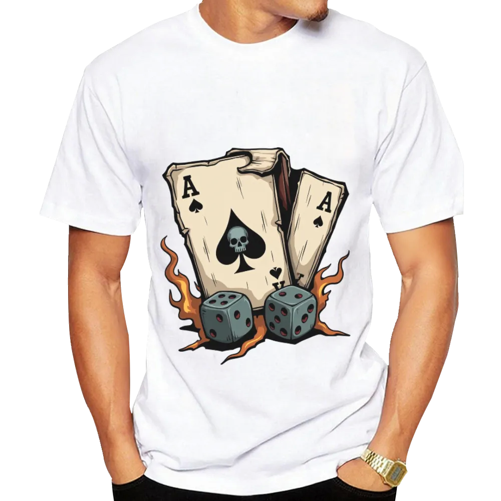 Vintage Ace of Spades & Dice Graphic Tee