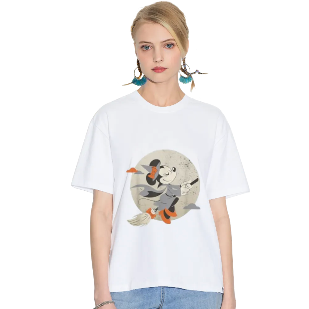 Disney Minnie Mouse Flying Witch Costume Halloween T-Shirt