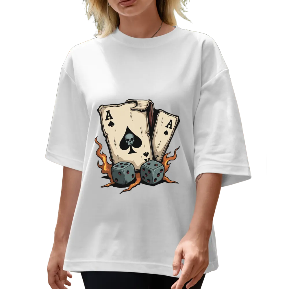 Vintage Ace of Spades & Dice Graphic Tee