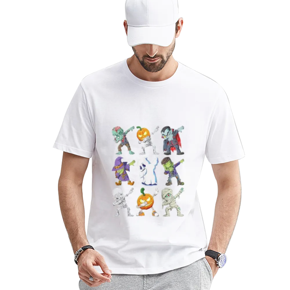Dabbing Halloween Boys Skeleton Zombie Scary Pumpkin Mummy T-Shirt