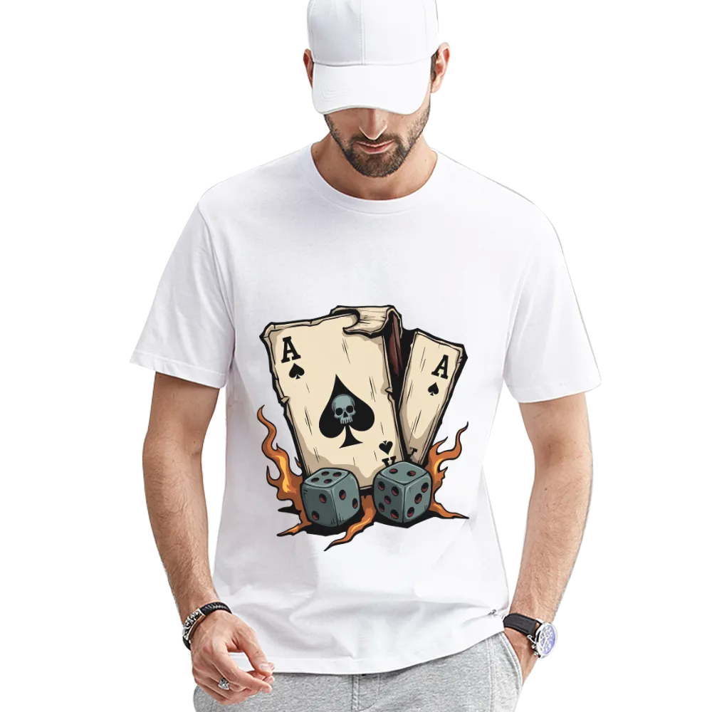 Vintage Ace of Spades & Dice Graphic Tee