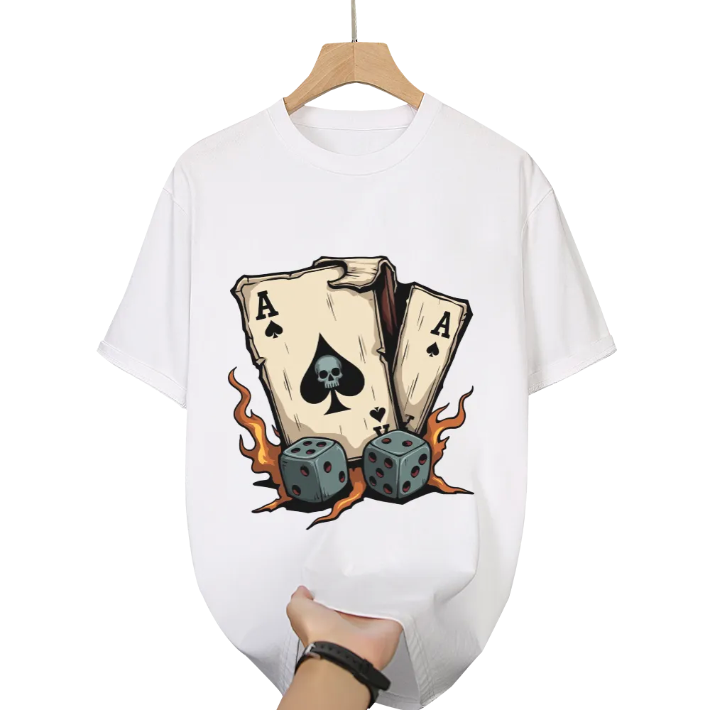 Vintage Ace of Spades & Dice Graphic Tee