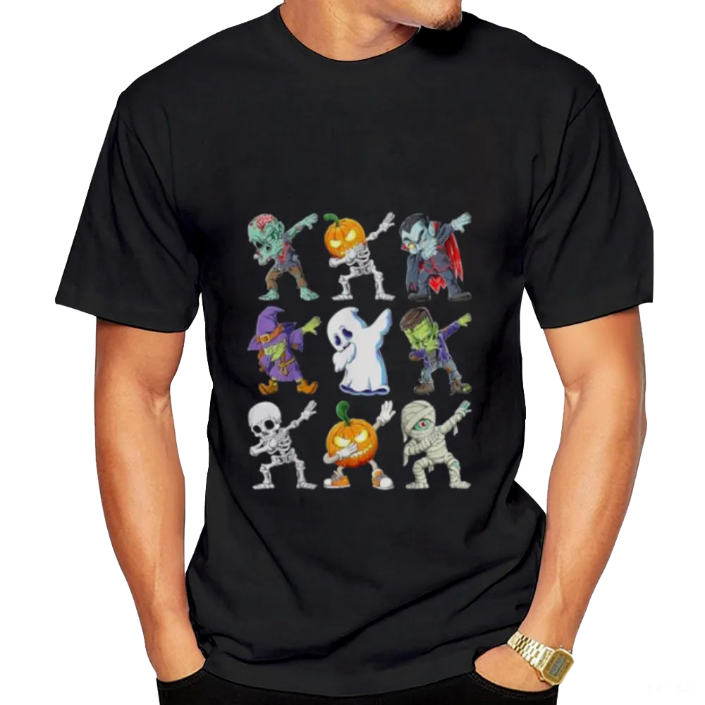 Dabbing Halloween Boys Skeleton Zombie Scary Pumpkin Mummy T-Shirt