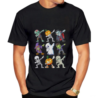 Dabbing Halloween Boys Skeleton Zombie Scary Pumpkin Mummy T-Shirt