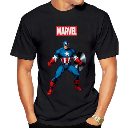 Marvel Captain America Graphic T - Shirt - Embrace the Spirit of Freedom and Justice!