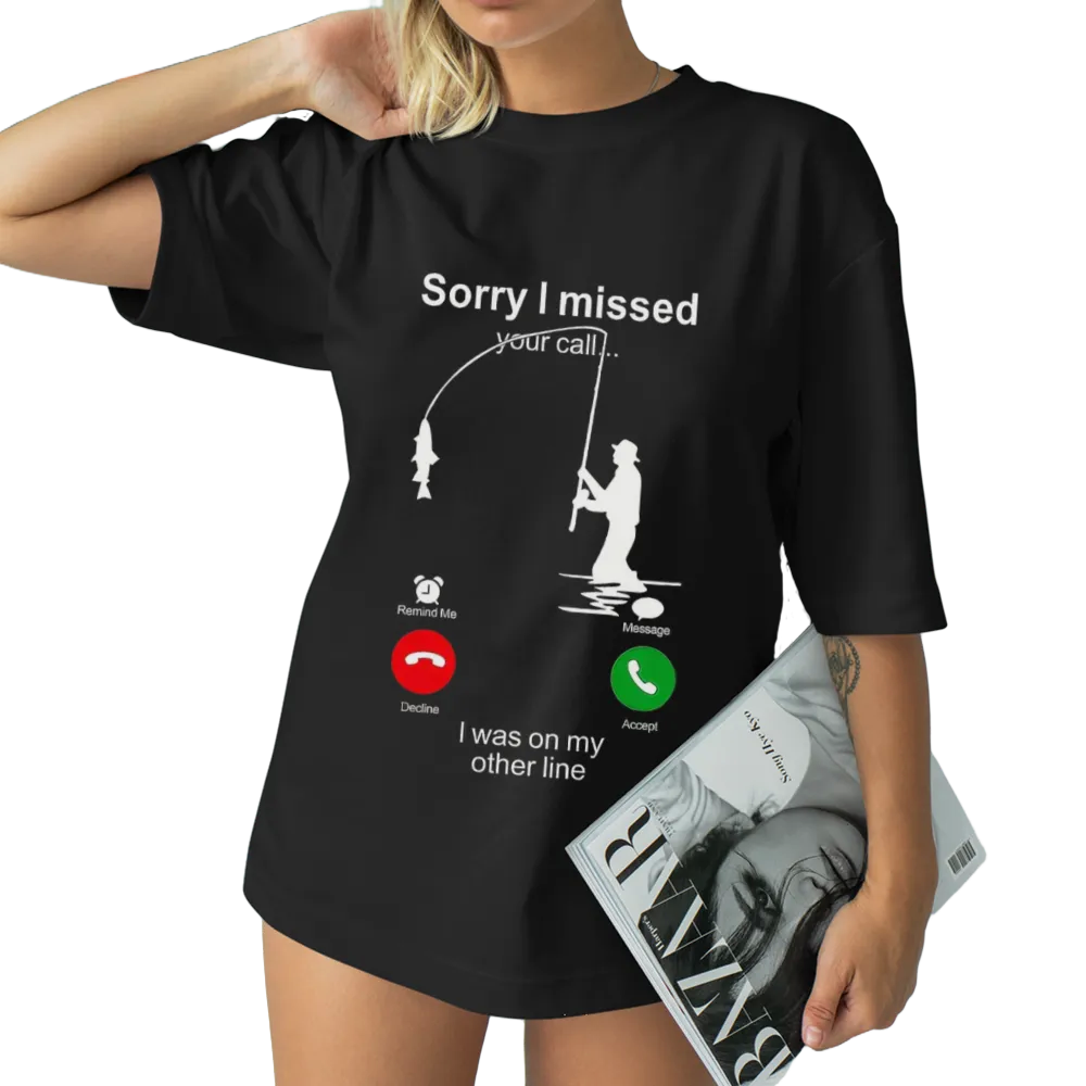 Hilarious Fishing - Themed "Missed Call" T - Shirt | TikTok - Ready Humor