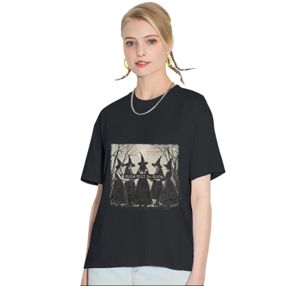 Basic Witch Halloween T Shirt Women Vintage Graphic Coffee Tees Shirt Short Sleeve Casual Funny Halloween Party Shirts