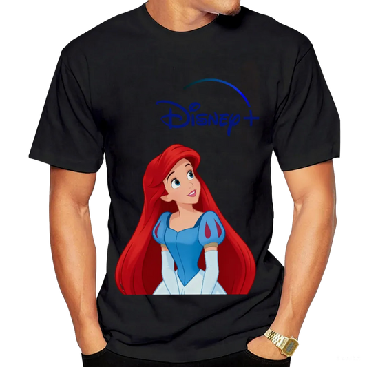 Disney+ The Little Mermaid Ariel Unisex Black T - Shirt