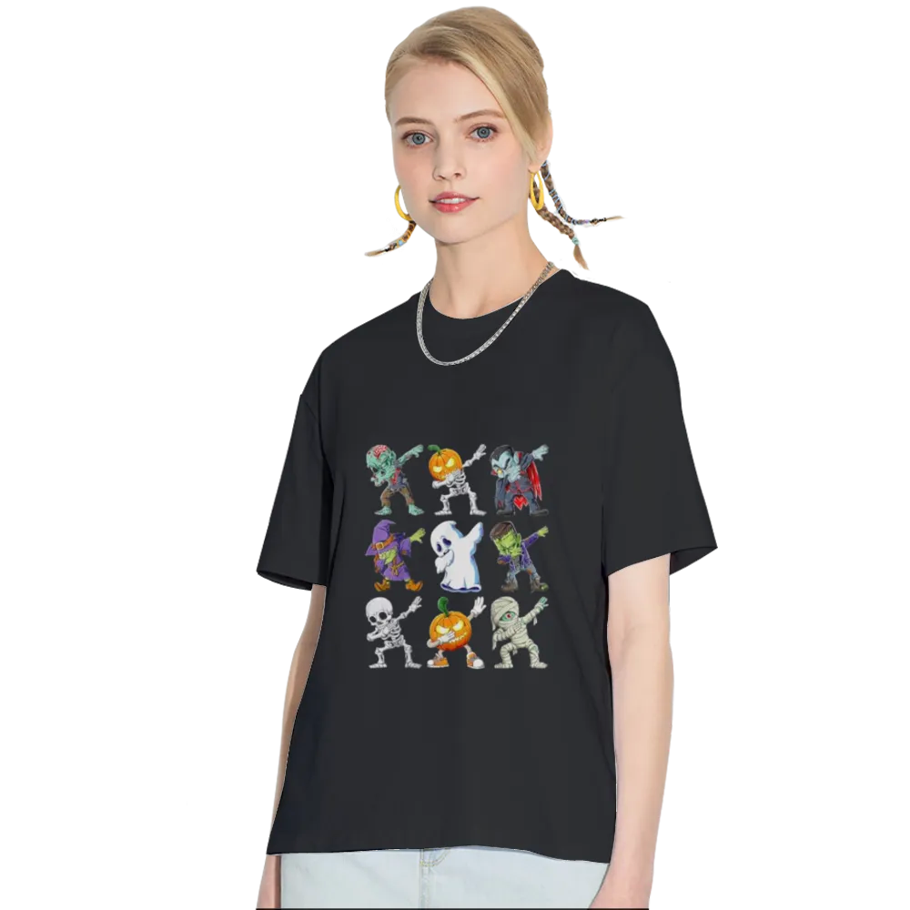 Dabbing Halloween Boys Skeleton Zombie Scary Pumpkin Mummy T-Shirt