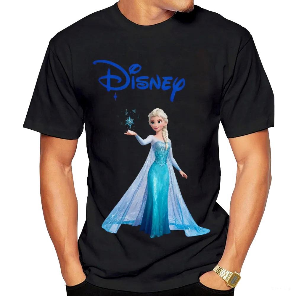 Disney Frozen Elsa Graphic Unisex Black T - Shirt