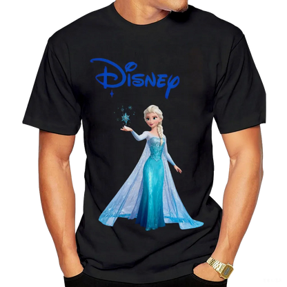Disney Frozen Elsa Graphic Unisex Black T - Shirt