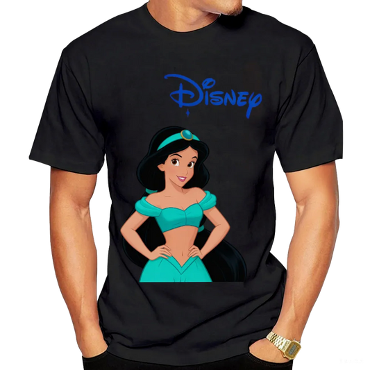 Disney Jasmine Unisex Black T - Shirt