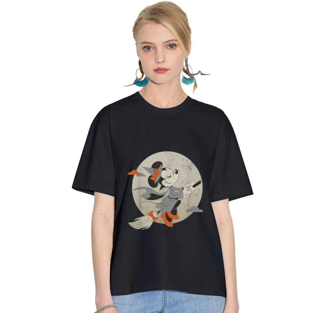 Disney Minnie Mouse Flying Witch Costume Halloween T-Shirt