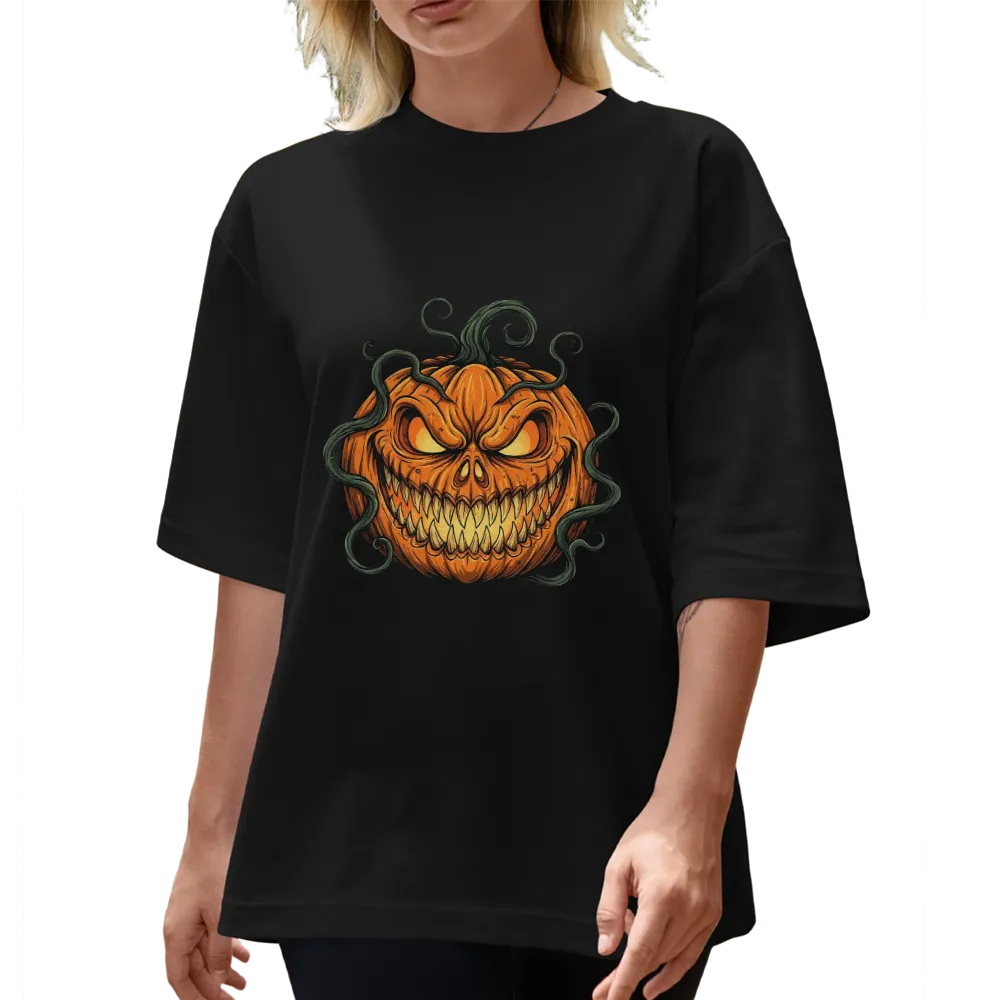 Scary Halloween Pumpkin Graphic Tee
