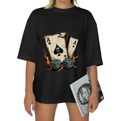 Vintage Ace of Spades & Dice Graphic Tee