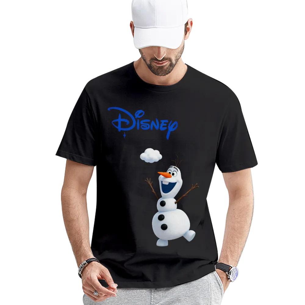 Disney Frozen Olaf Graphic Black Unisex T-Shirt