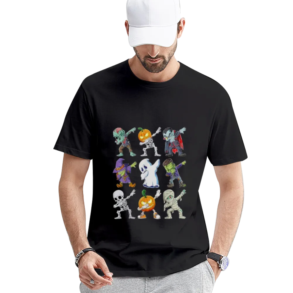 Dabbing Halloween Boys Skeleton Zombie Scary Pumpkin Mummy T-Shirt