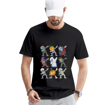 Dabbing Halloween Boys Skeleton Zombie Scary Pumpkin Mummy T-Shirt