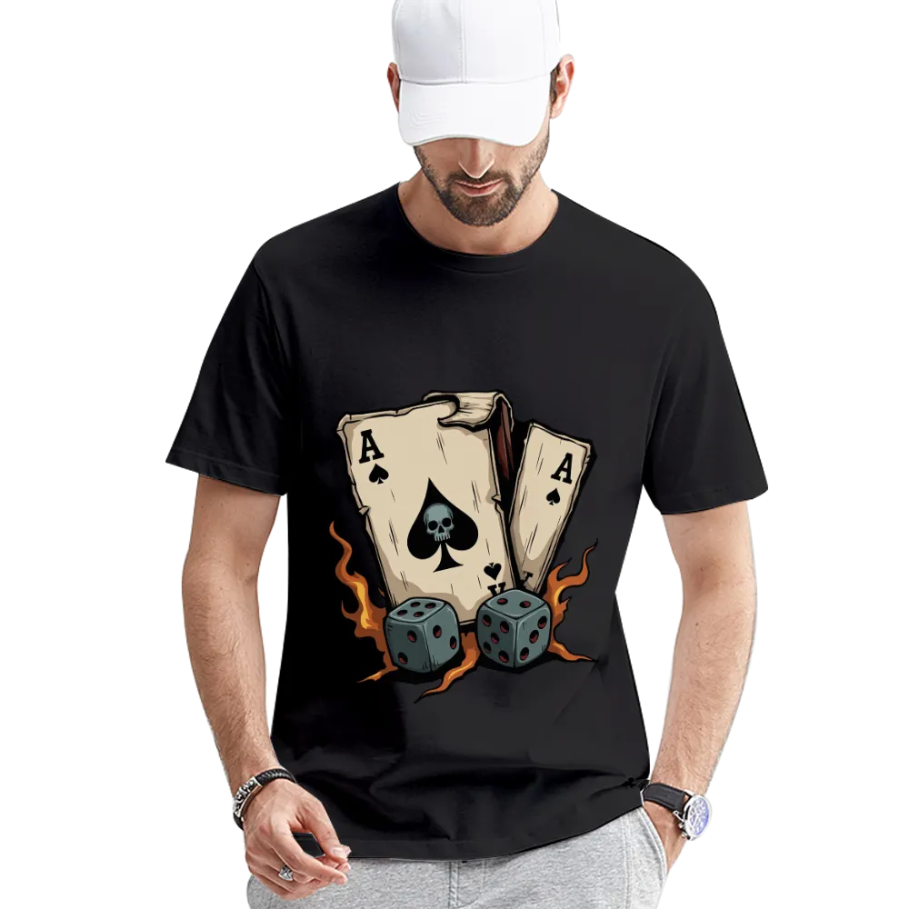 Vintage Ace of Spades & Dice Graphic Tee