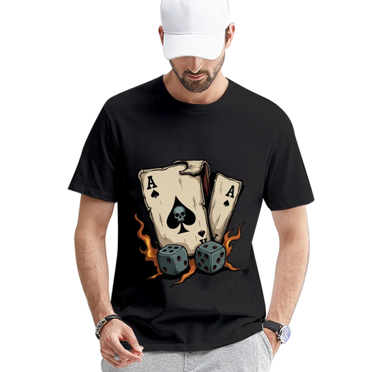 Vintage Ace of Spades & Dice Graphic Tee