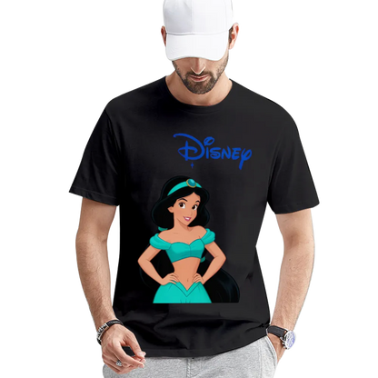 Disney Jasmine Unisex Black T - Shirt