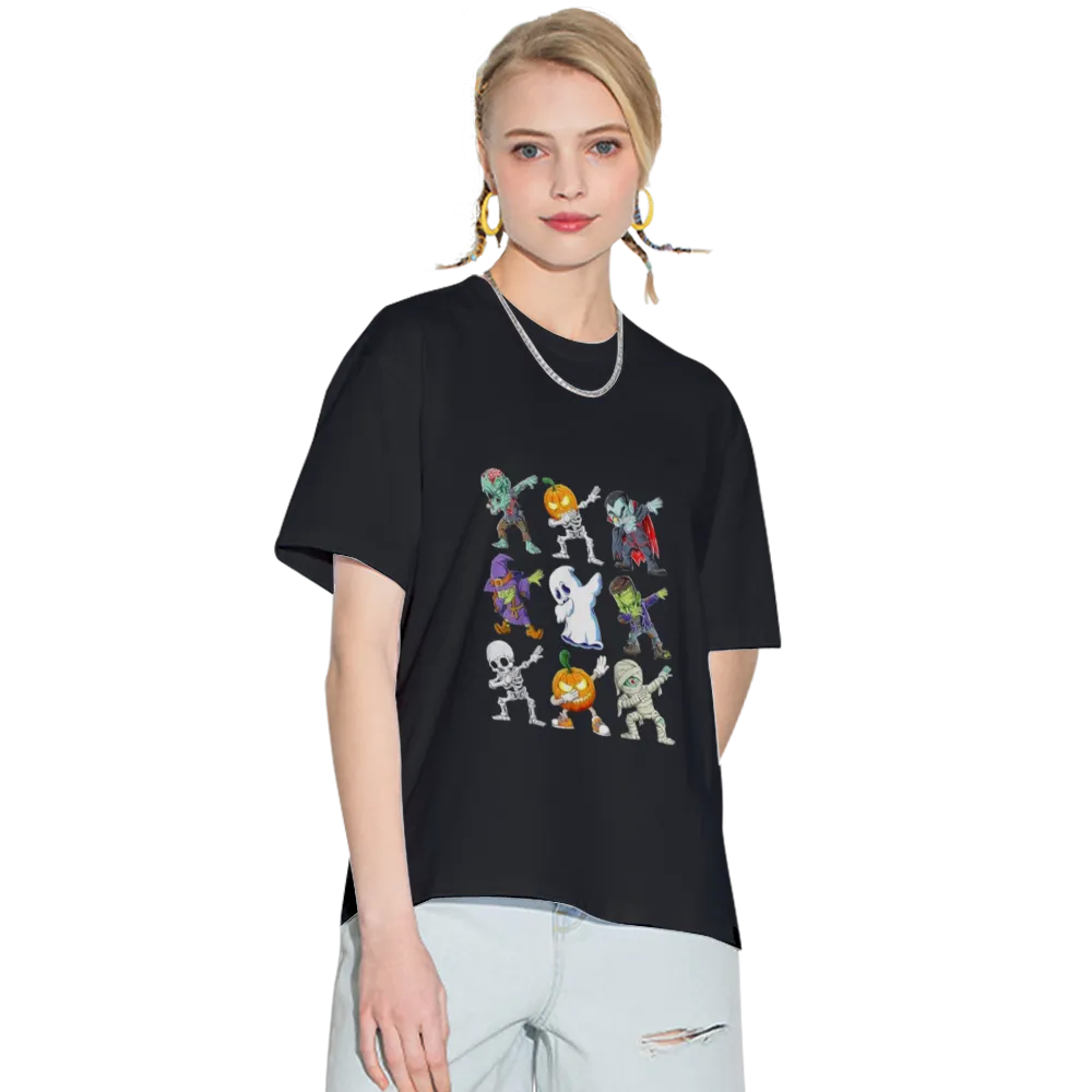 Dabbing Halloween Boys Skeleton Zombie Scary Pumpkin Mummy T-Shirt