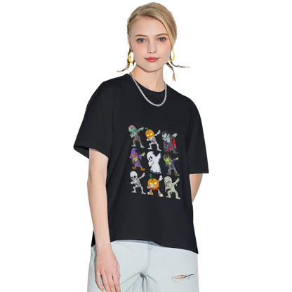 Dabbing Halloween Boys Skeleton Zombie Scary Pumpkin Mummy T-Shirt