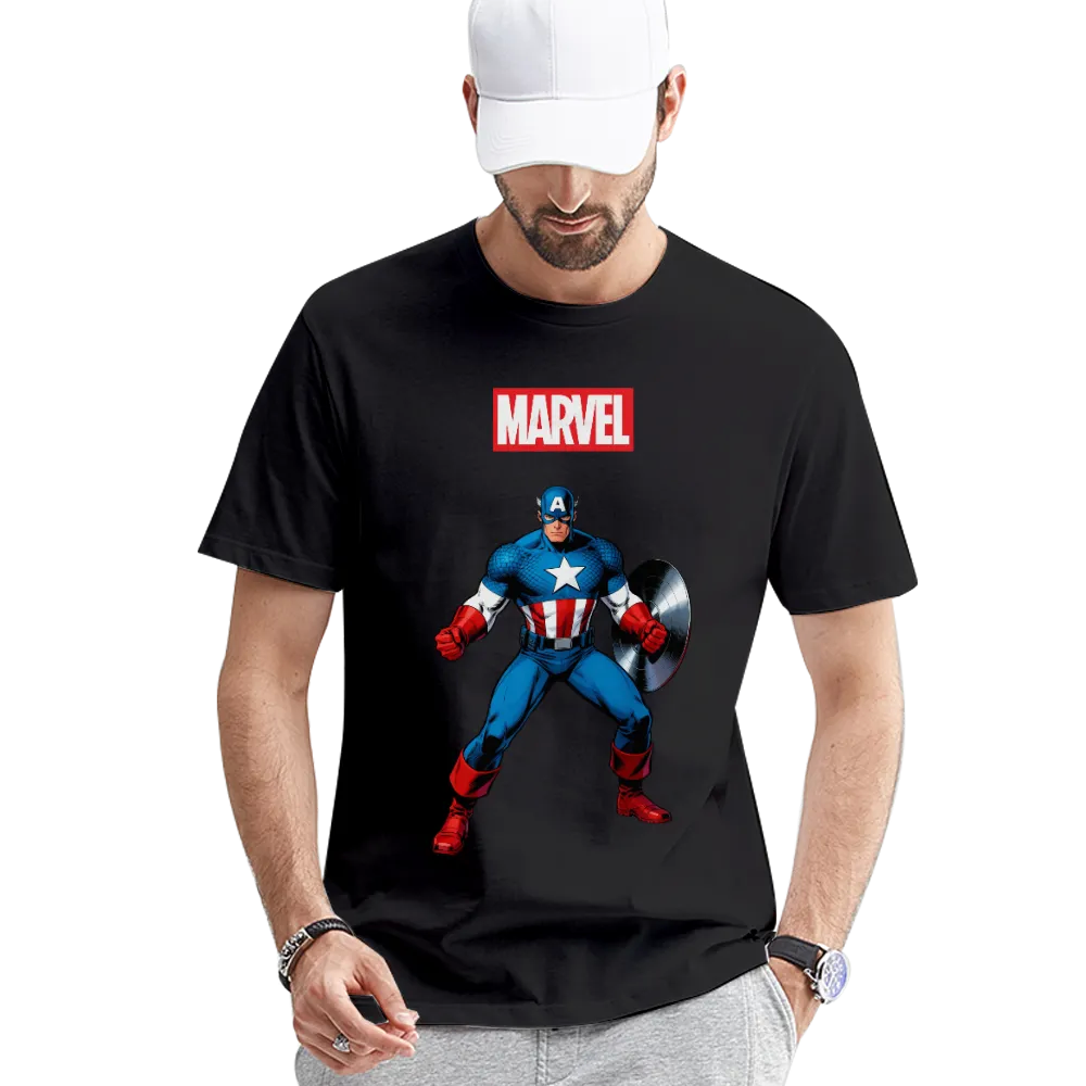 Marvel Captain America Graphic T - Shirt - Embrace the Spirit of Freedom and Justice!