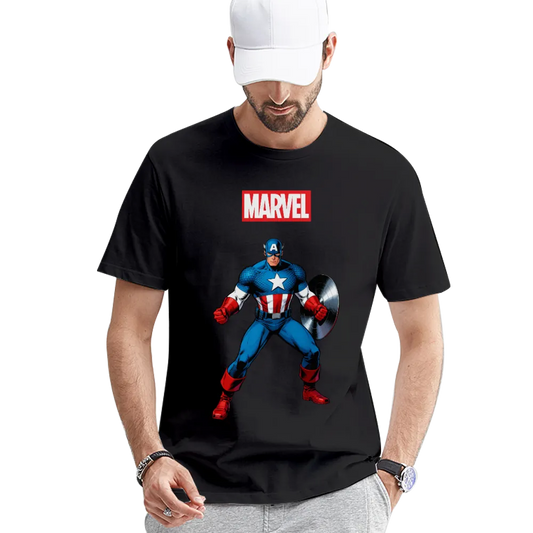 Marvel Captain America Graphic T - Shirt - Embrace the Spirit of Freedom and Justice!