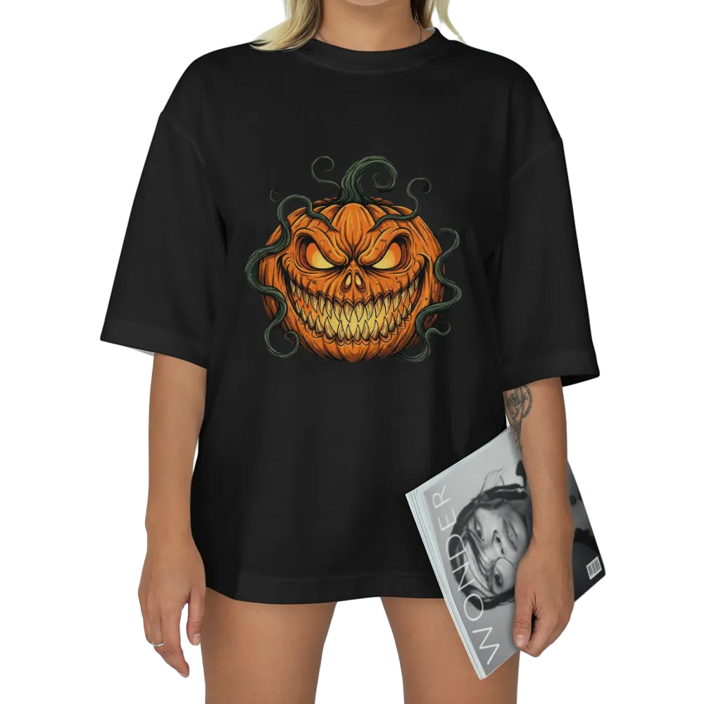 Scary Halloween Pumpkin Graphic Tee