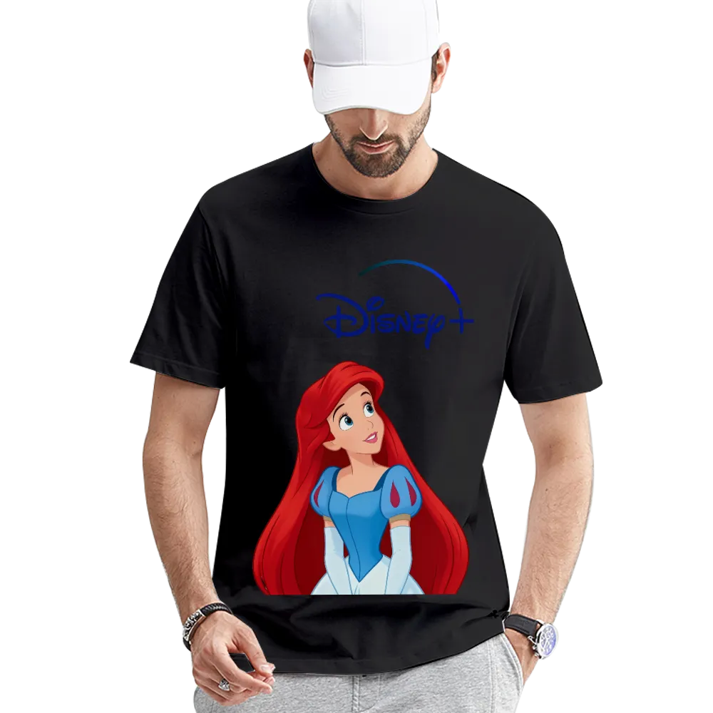 Disney+ The Little Mermaid Ariel Unisex Black T - Shirt