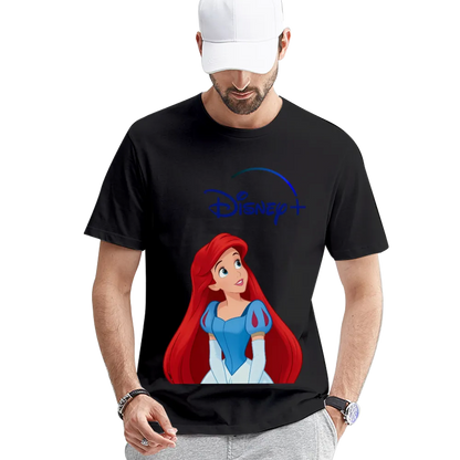 Disney+ The Little Mermaid Ariel Unisex Black T - Shirt