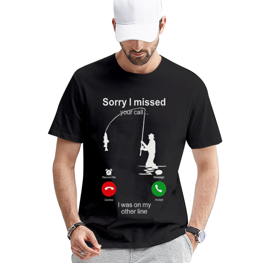 Hilarious Fishing - Themed "Missed Call" T - Shirt | TikTok - Ready Humor