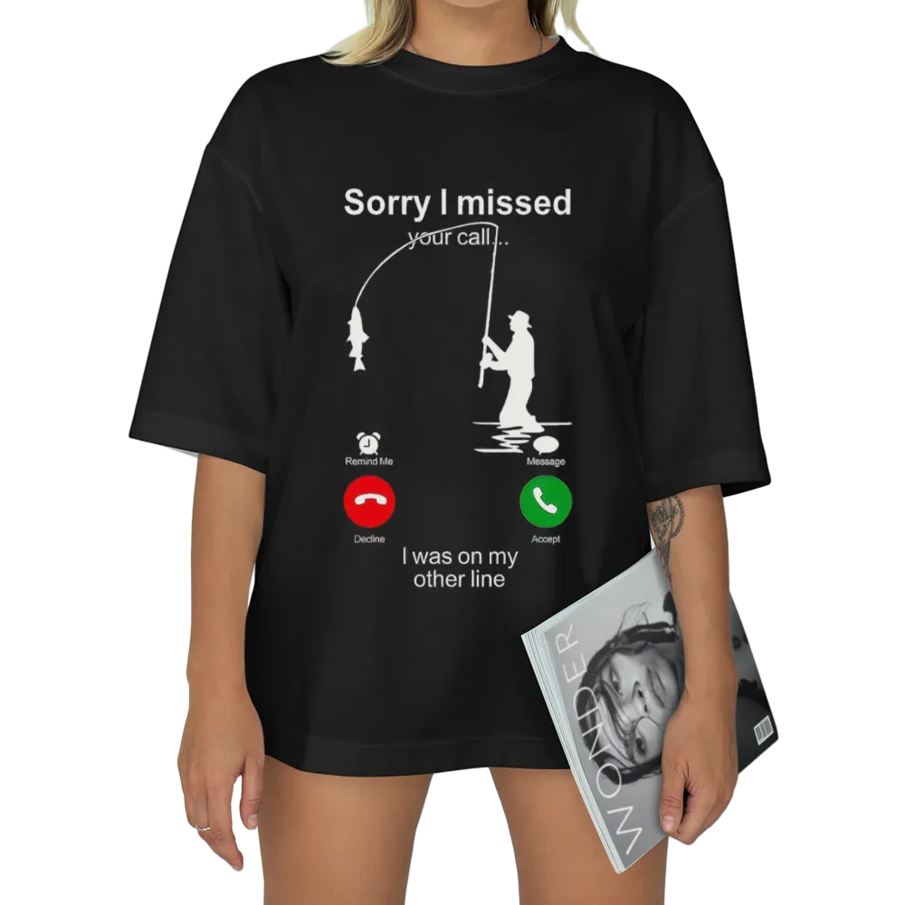 Hilarious Fishing - Themed "Missed Call" T - Shirt | TikTok - Ready Humor