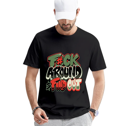 Edgy "F#ck Around & Find Out" Graffiti - Style Graphic Tee