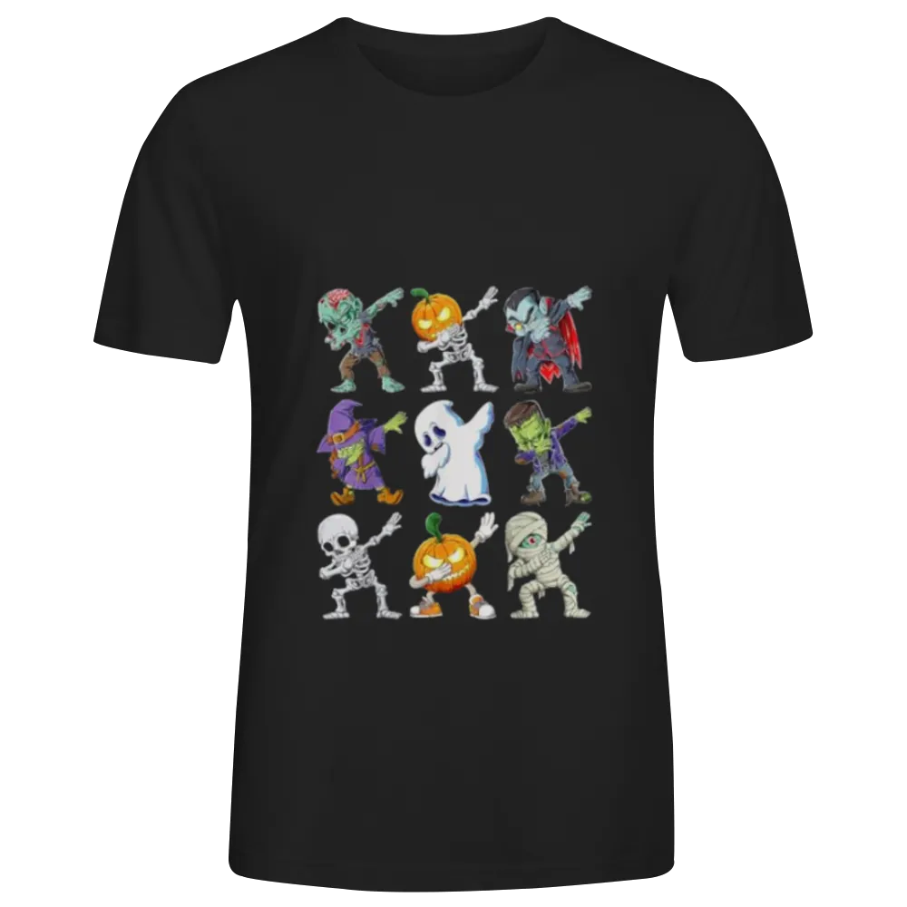 Dabbing Halloween Boys Skeleton Zombie Scary Pumpkin Mummy T-Shirt