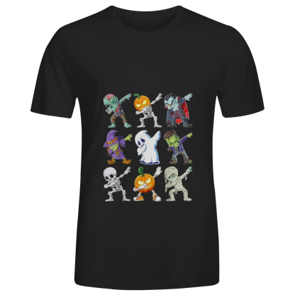 Dabbing Halloween Boys Skeleton Zombie Scary Pumpkin Mummy T-Shirt