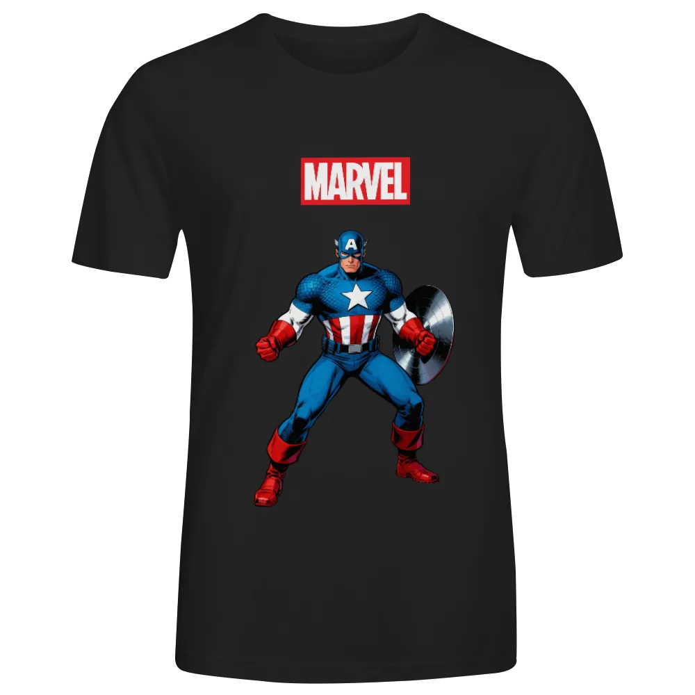 Marvel Captain America Graphic T - Shirt - Embrace the Spirit of Freedom and Justice!