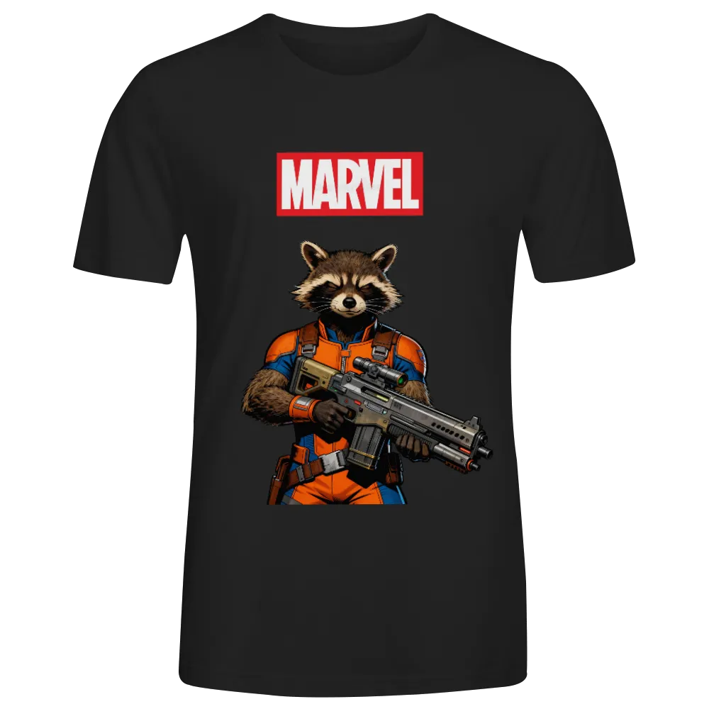 Marvel Guardians of the Galaxy Rocket Raccoon Graphic Tee - A Must-Have for Marvel Fans!