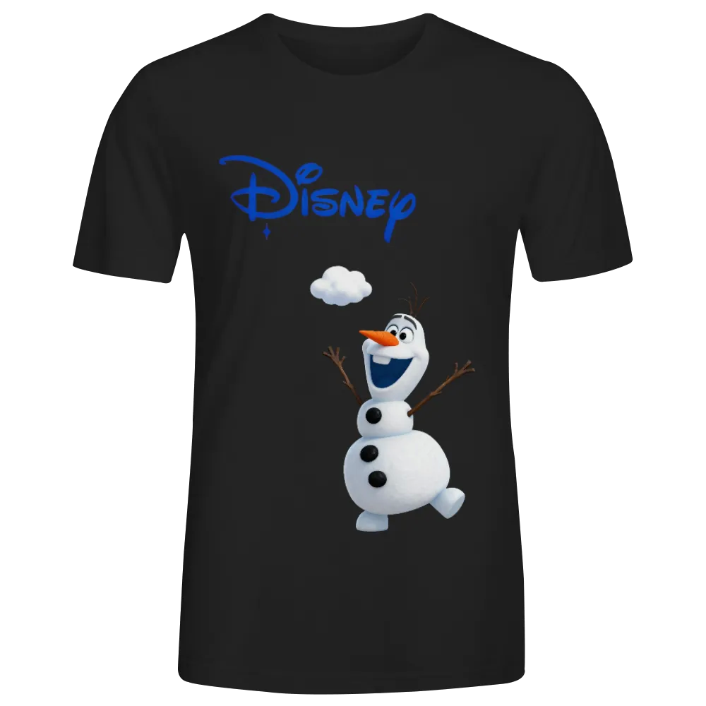 Disney Frozen Olaf Graphic Black Unisex T-Shirt