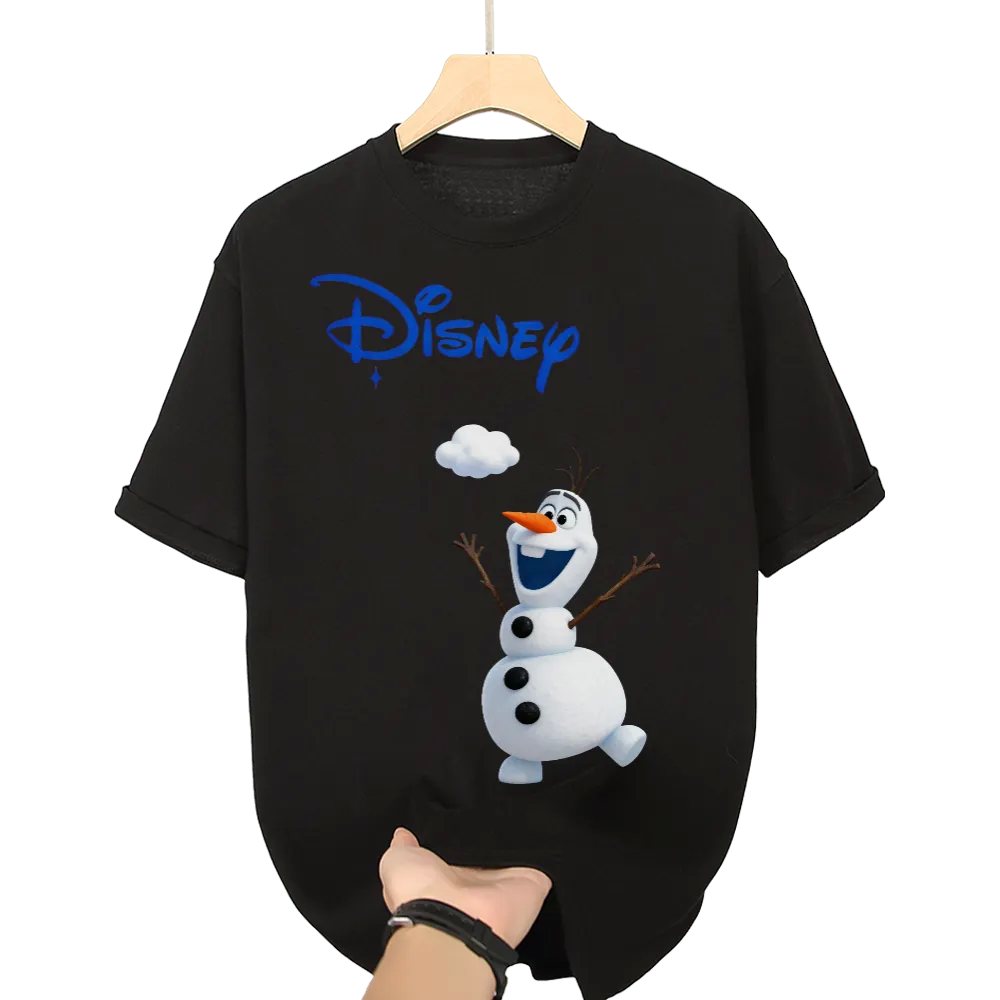Disney Frozen Olaf Graphic Black Unisex T-Shirt