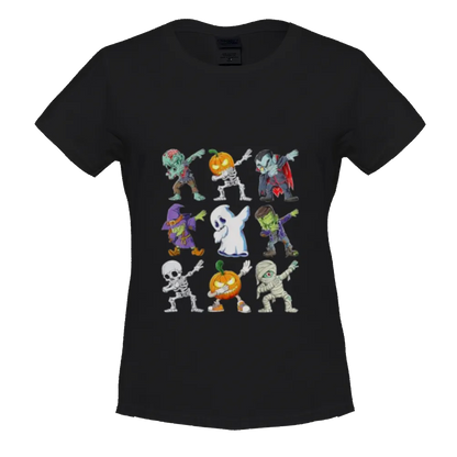 Dabbing Halloween Boys Skeleton Zombie Scary Pumpkin Mummy T-Shirt
